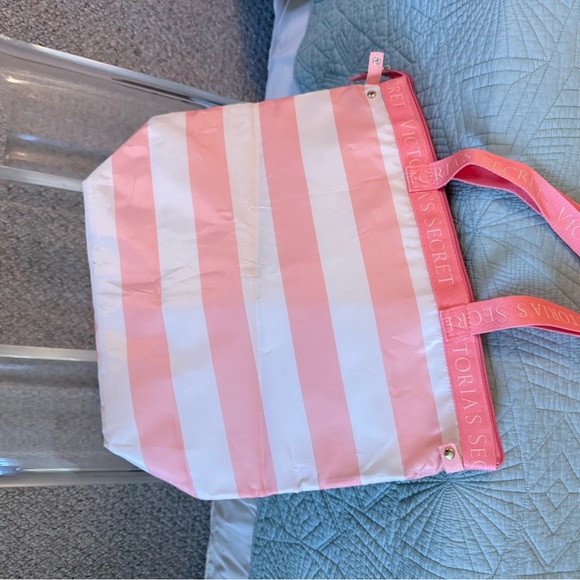 Victoria's Secret Handbags - Victoria's Secret Pink and White Tote Bag